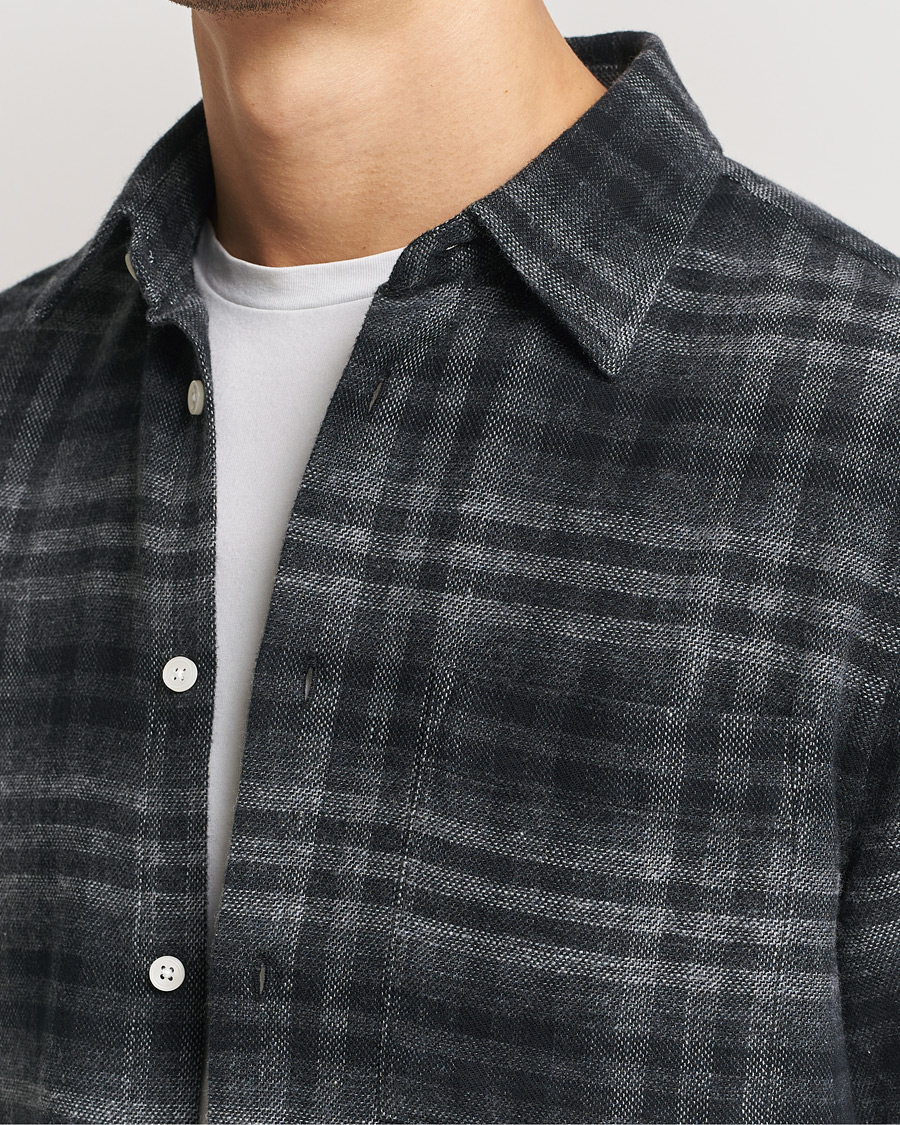 Herren | Hemden | NN07 | Arne Brushed Cotton Checked Shirt Grey/Black