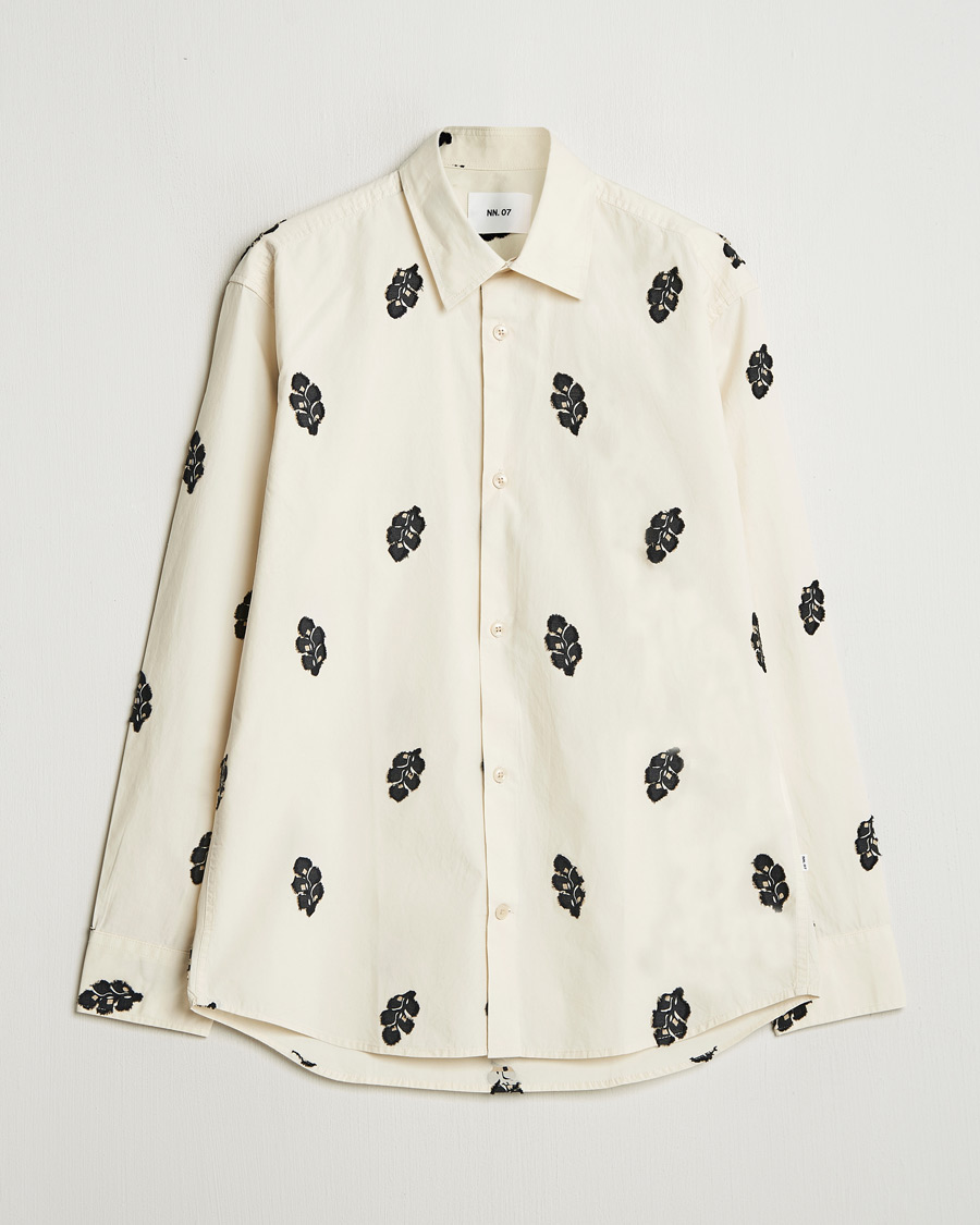 Herren | Hemden | NN07 | Freddy Printed Cotton Shirt Ivory