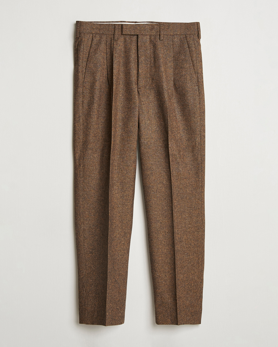 Herren | Hosen | NN07 | Fritz Wool Pleated Trousers Orange Brown