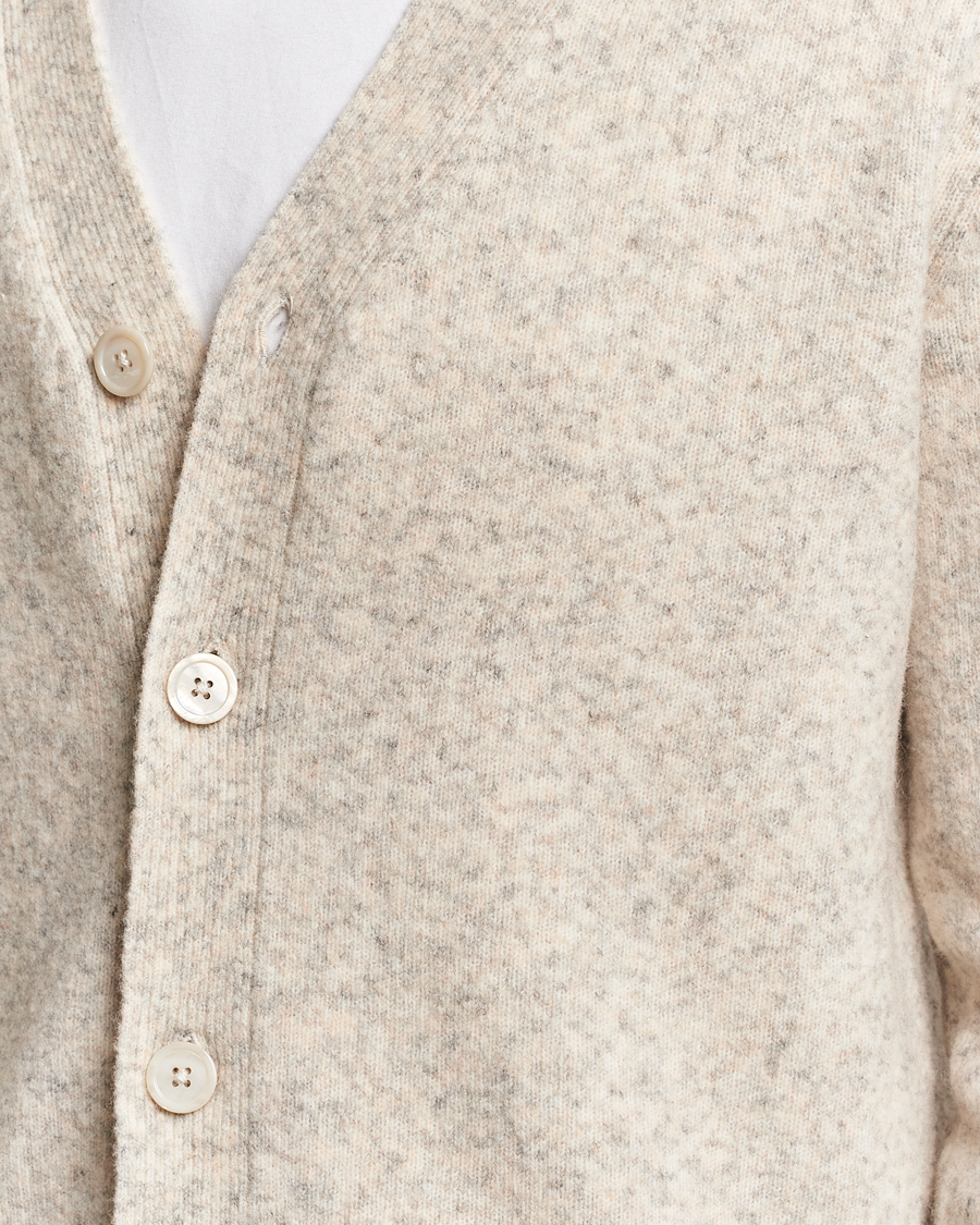 Herren | Pullover | NN07 | John Wool Knitted Cardigan White Peppar