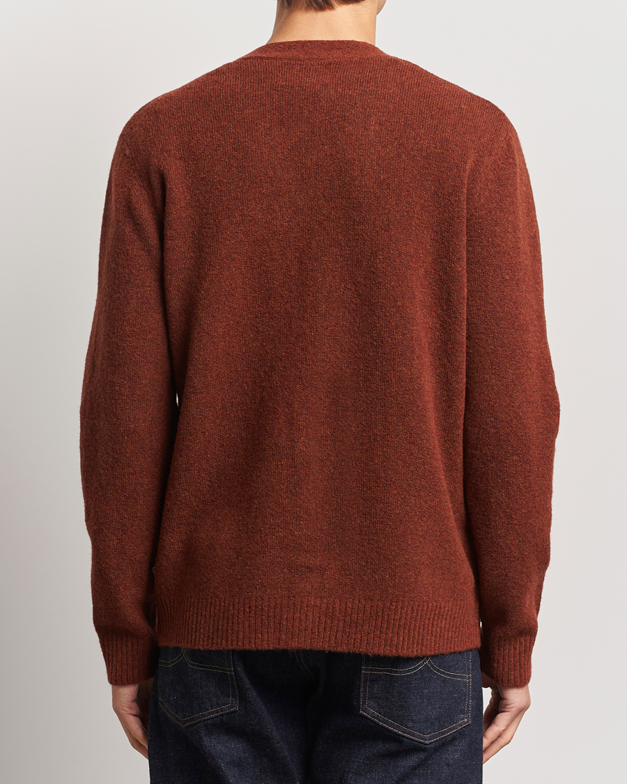 Herren | Pullover | NN07 | John Wool Knitted Cardigan Rust Red