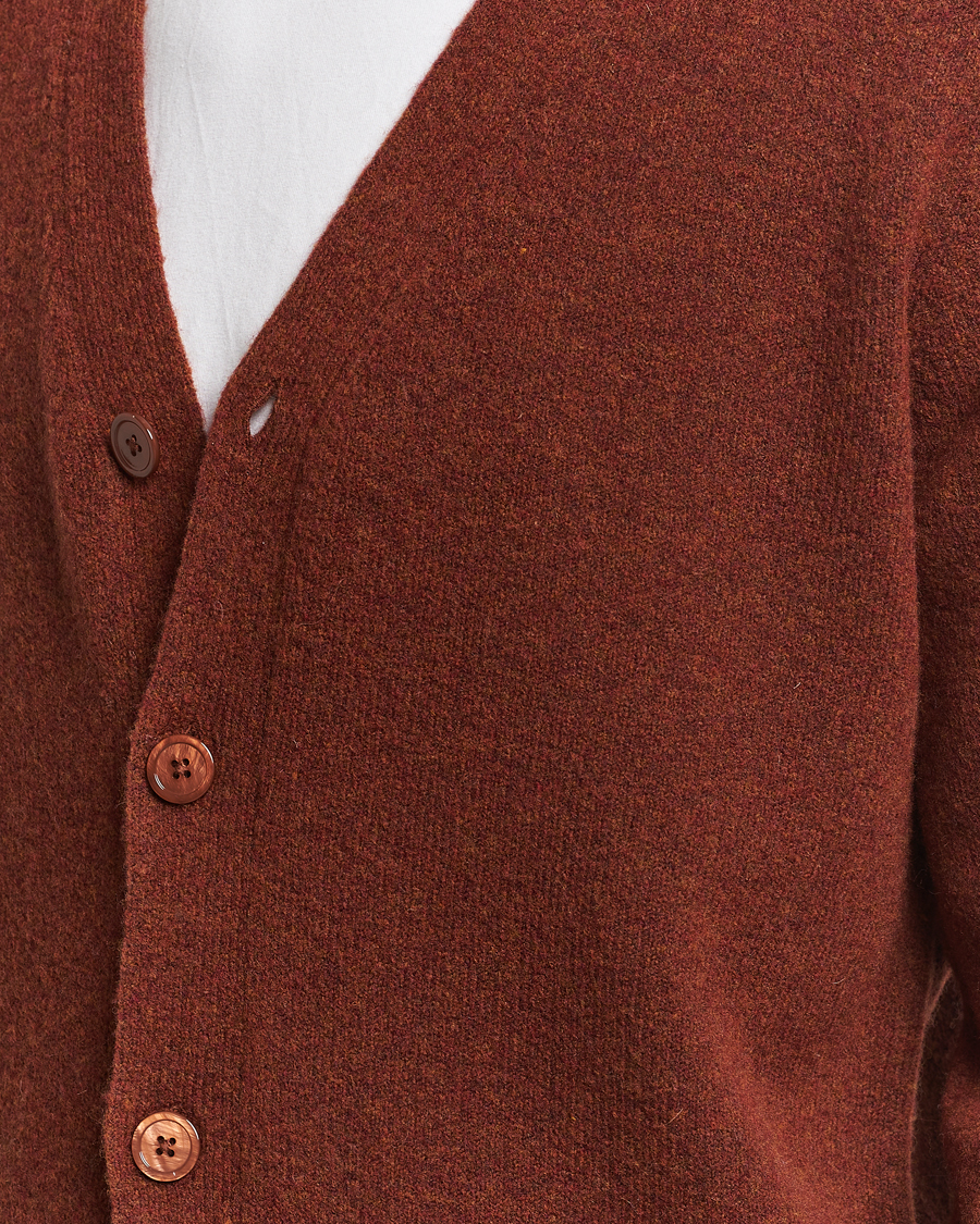 Herren | Pullover | NN07 | John Wool Knitted Cardigan Rust Red
