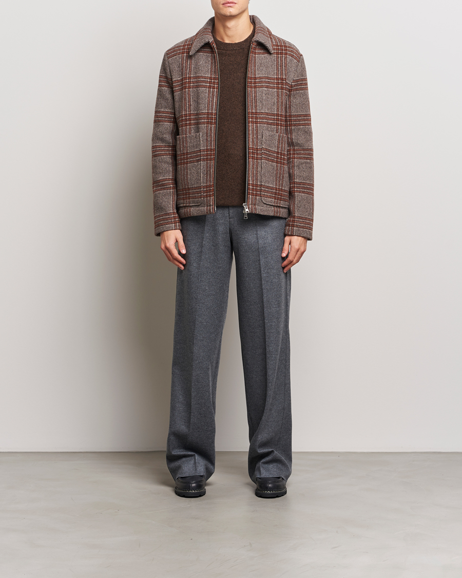 Herren | Jacken | NN07 | Gael Wool Checked Jacket Grey/Red
