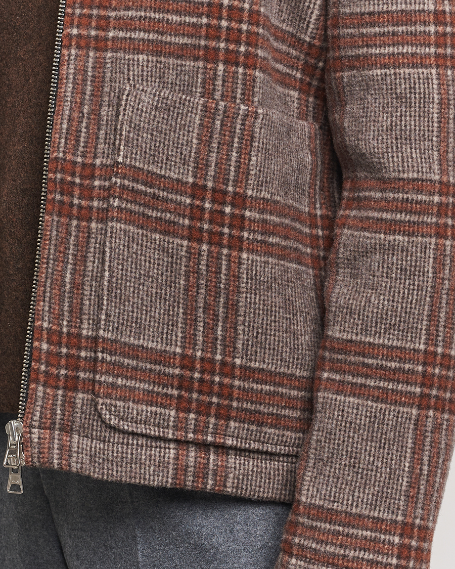 Herren | Jacken | NN07 | Gael Wool Checked Jacket Grey/Red