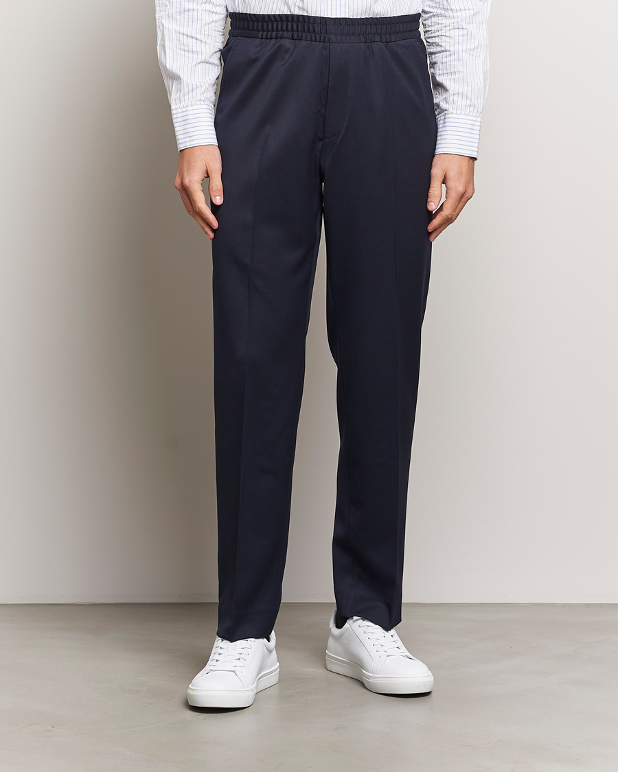 Herren | Hosen | Filippa K | Theo Relaxed Wool Trousers Navy