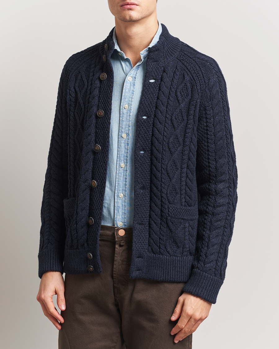 Herren | Pullover | Polo Ralph Lauren | Cotton Knitted Cardigan Navy Melange