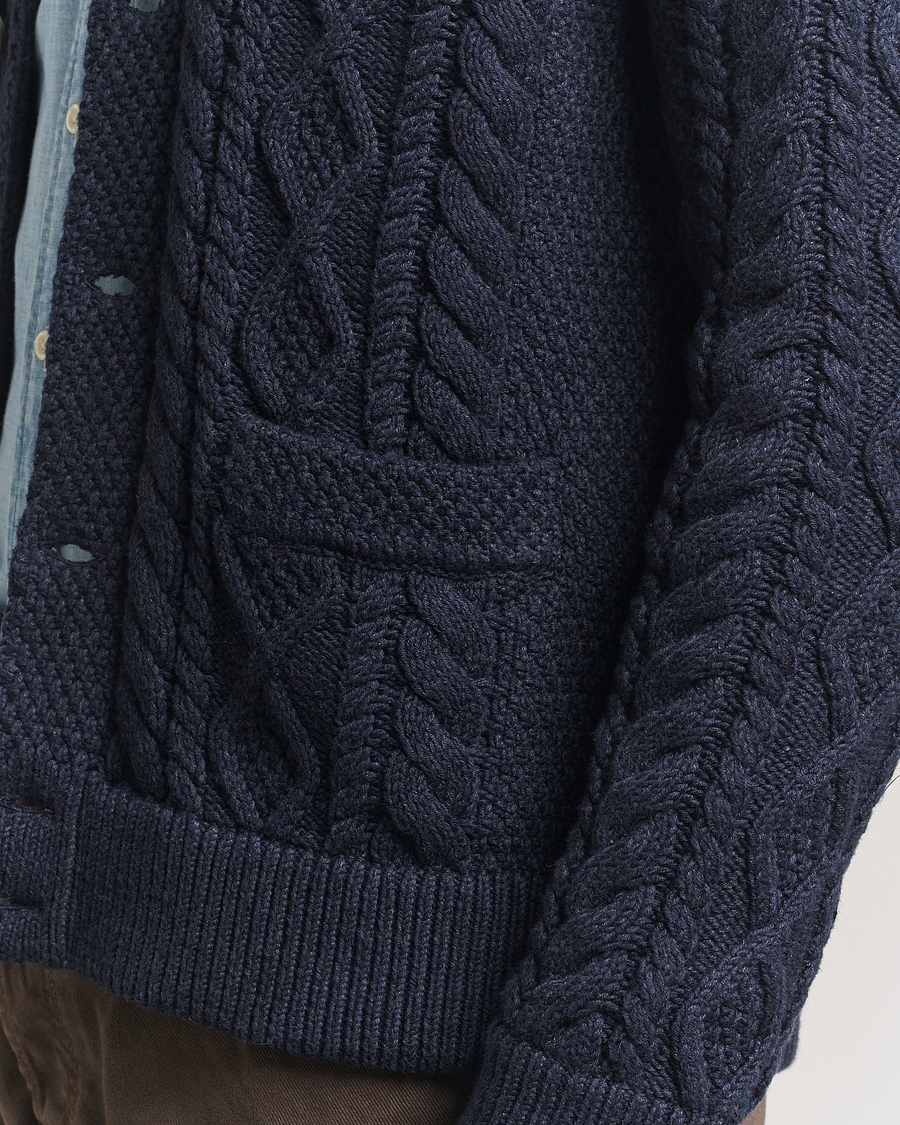 Herren | Pullover | Polo Ralph Lauren | Cotton Knitted Cardigan Navy Melange