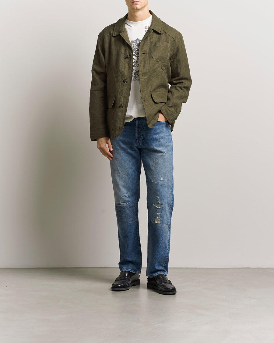 Herren | Jacken | Polo Ralph Lauren | Linen Herringbone Field Jacket Ranger Green