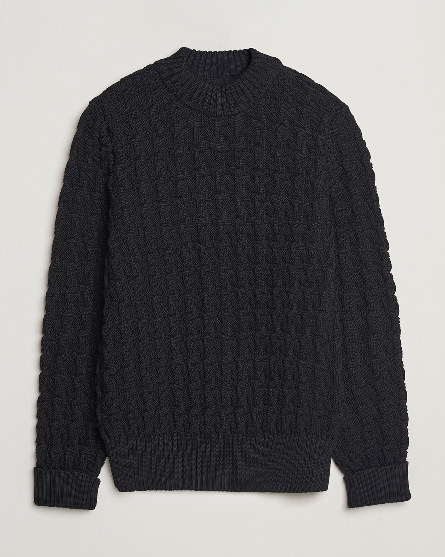 Herren | Pullover | S.N.S. Herning | Stark Wool Cable Knit Sweater Black
