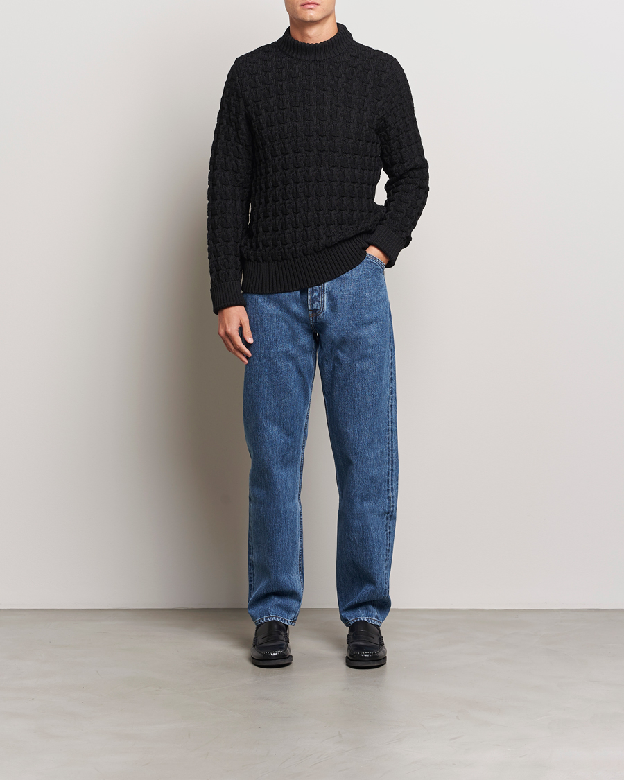Herren | Pullover | S.N.S. Herning | Stark Wool Cable Knit Sweater Black