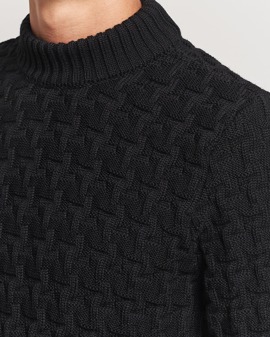 Herren | Pullover | S.N.S. Herning | Stark Wool Cable Knit Sweater Black