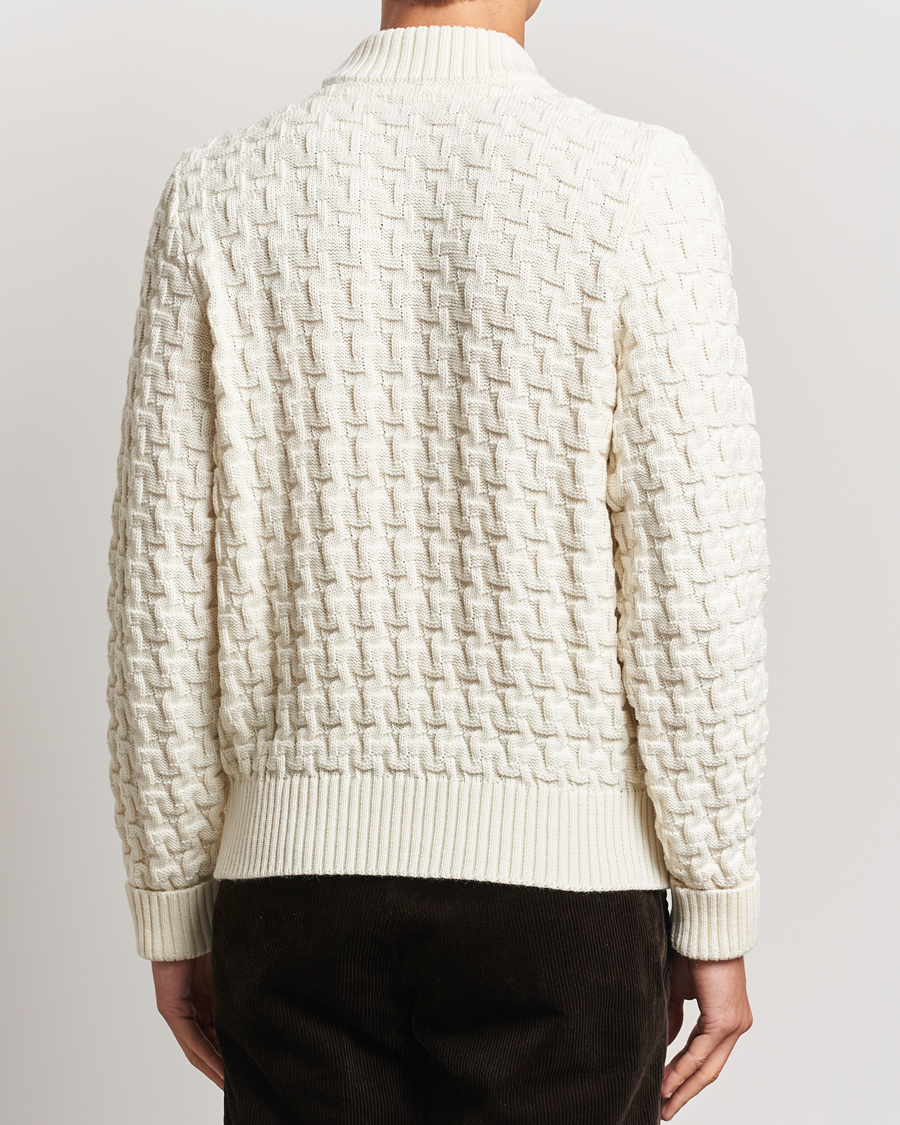Herren | Pullover | S.N.S. Herning | Stark Wool Cable Knit Sweater Natural White