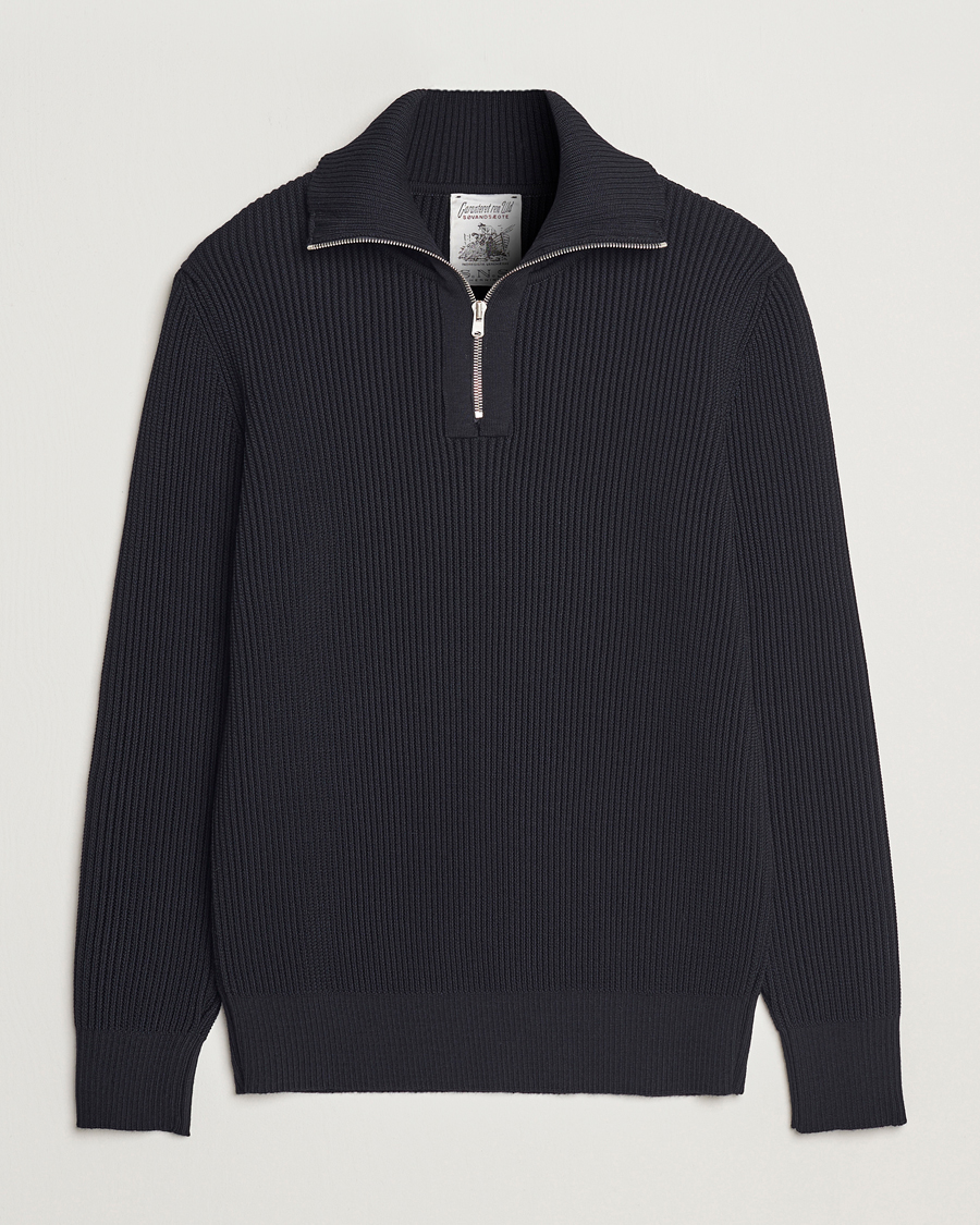 Herren | Pullover | S.N.S. Herning | Fender Wool Half Zip Navy Blue