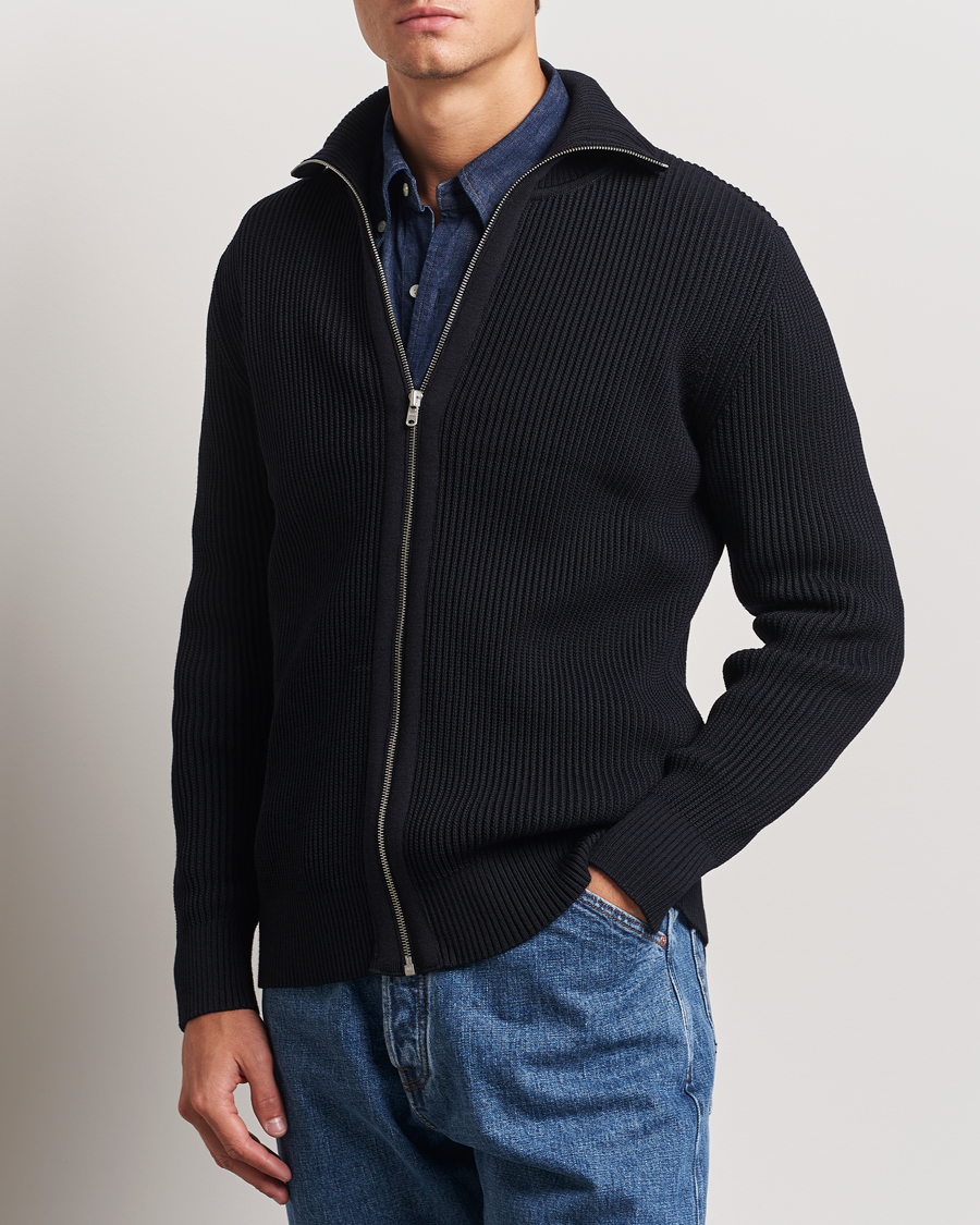 Herren | Pullover | S.N.S. Herning | Fender Wool Full Zip Navy Blue