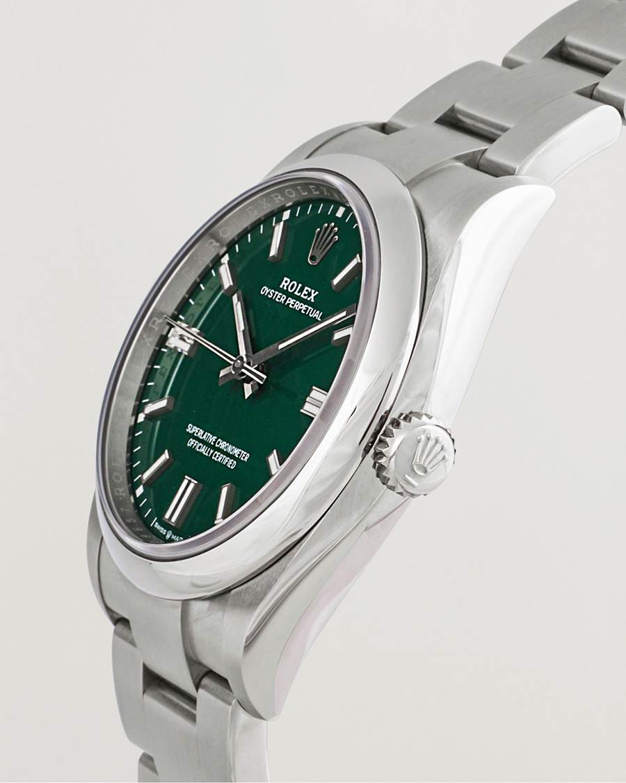 Herren | Rolex Pre-Owned Oyster Perpetual 36 126000 Steel Green Silver | Rolex Pre-Owned | Oyster Perpetual 36 126000 Steel Green Silver