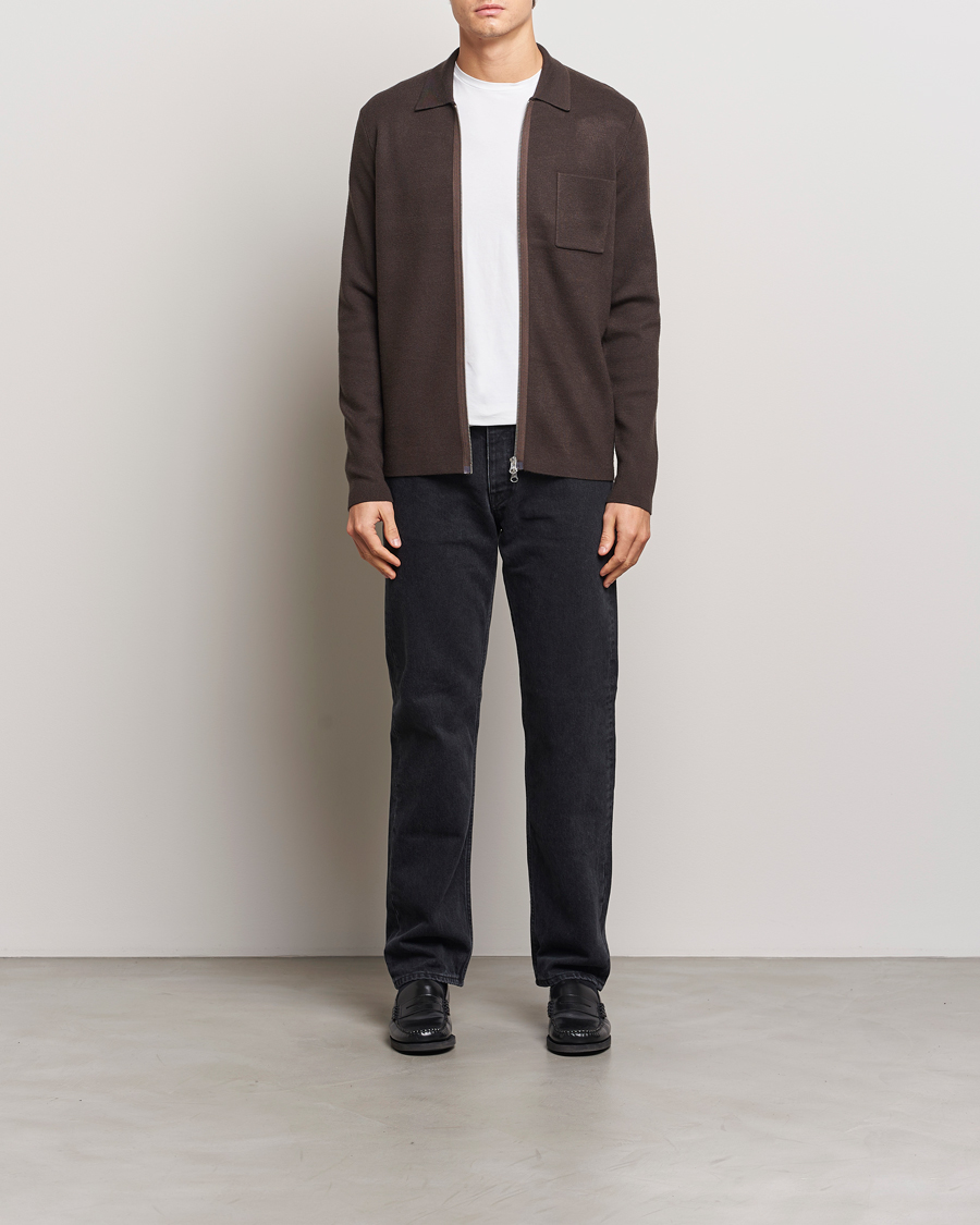 Herren | Pullover | Samsøe Samsøe | Guna Full Zip Turkish Coffee