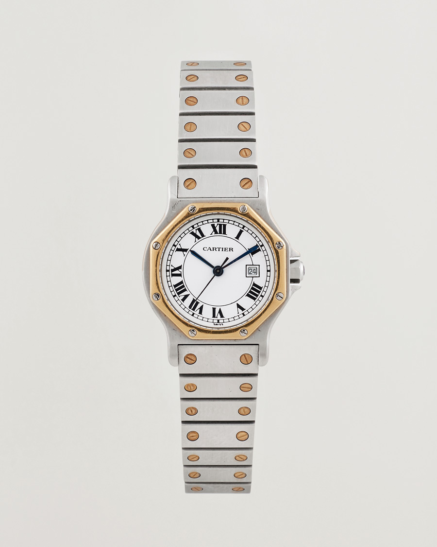 Herren | Cartier Pre-Owned Santos Octagon Silver | Cartier Pre-Owned | Santos Octagon Silver