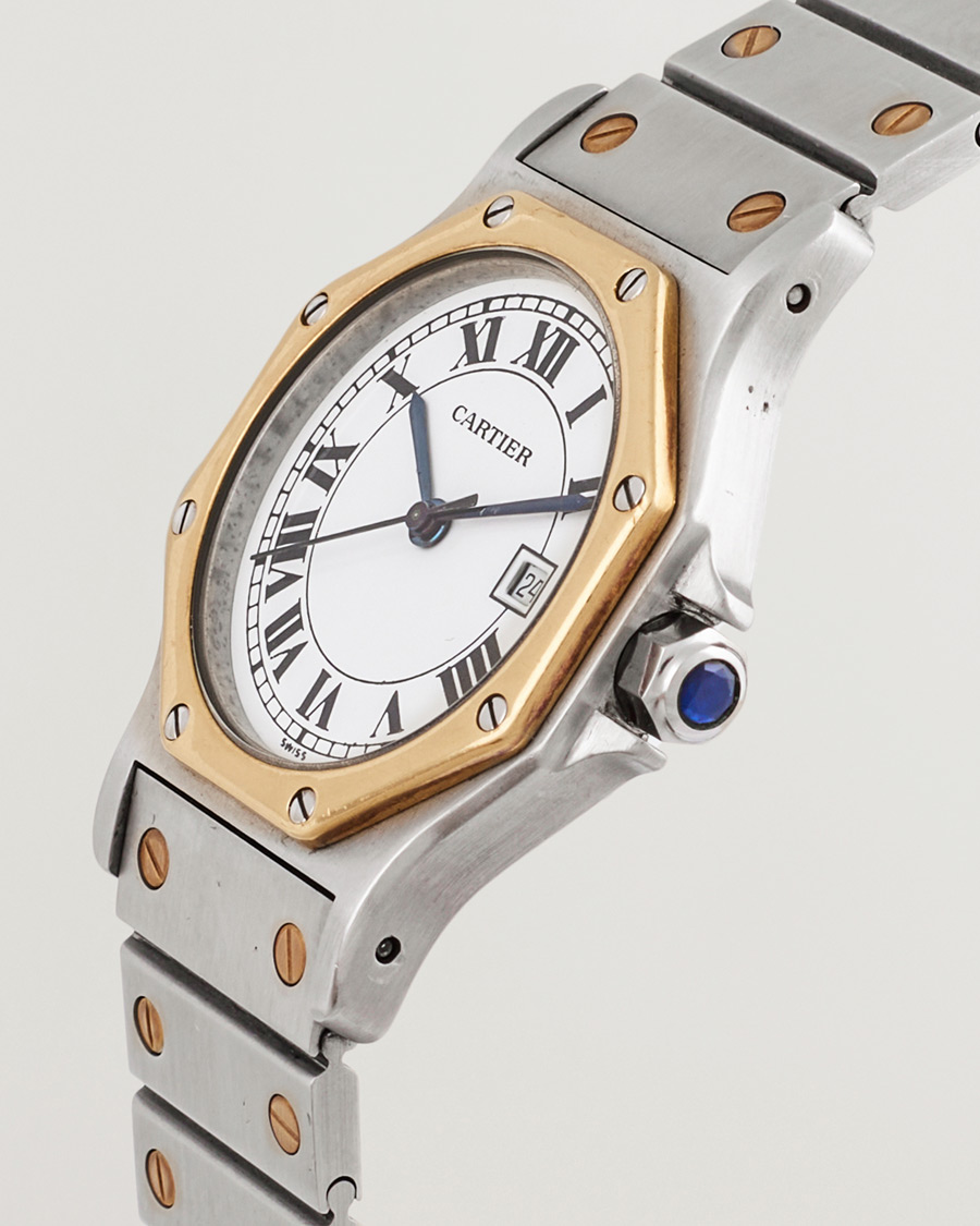 Herren | Cartier Pre-Owned Santos Octagon Silver | Cartier Pre-Owned | Santos Octagon Silver