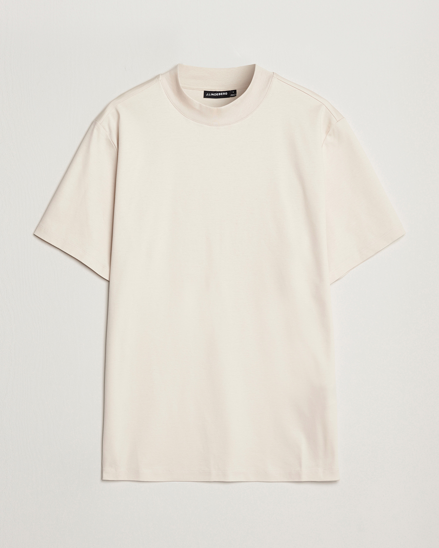 Herren | T-Shirts | J.Lindeberg | Ace Mock Neck T-Shirt Moonbeam