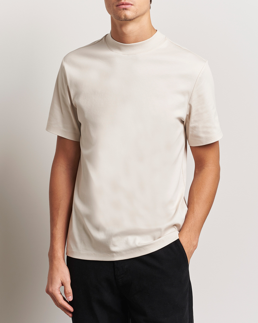 Herren | T-Shirts | J.Lindeberg | Ace Mock Neck T-Shirt Moonbeam