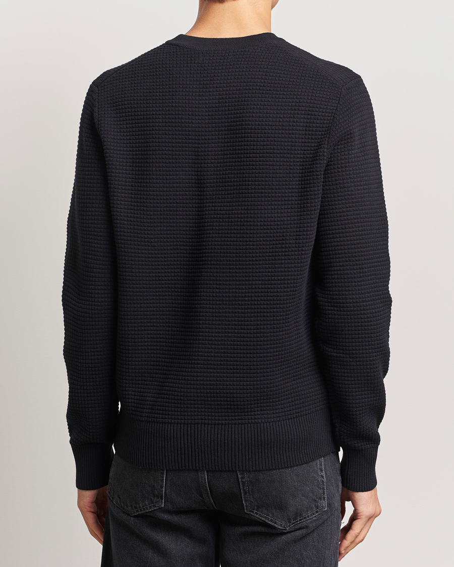 Herren | Pullover | J.Lindeberg | Oliver Structure Cotton Sweater Black