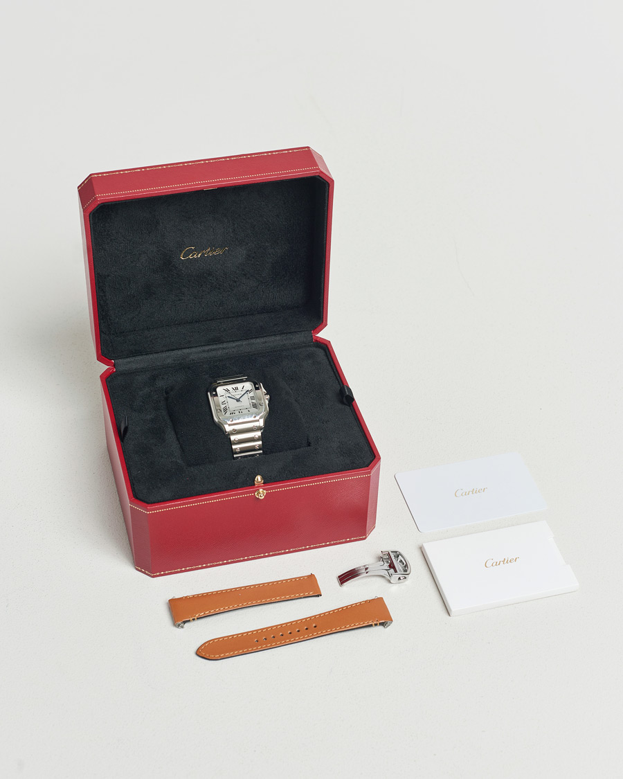 Herren | Cartier Pre-Owned Santos De Cartier WSSA0029 Silver | Cartier Pre-Owned | Santos De Cartier WSSA0029 Silver