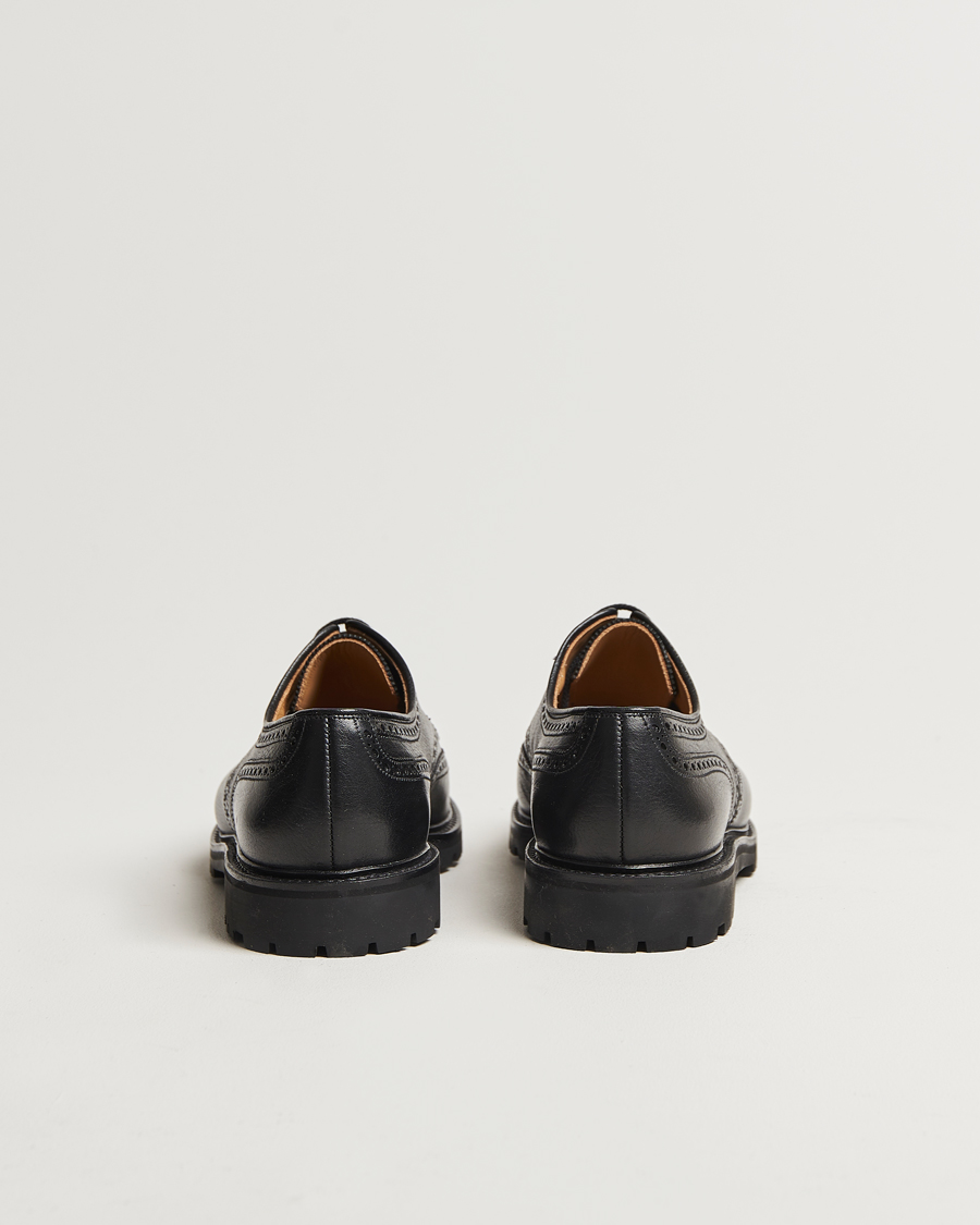 Herren | Brogue | Crockett & Jones | Pembroke Milled Grain Vibram Black