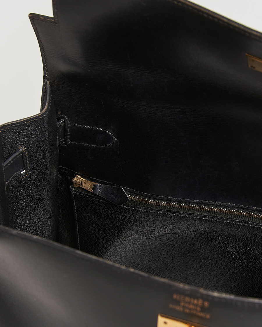 Herren | Hermès Pre-Owned Kelly 35 Handbag Box Calf Black | Hermès Pre-Owned | Kelly 35 Handbag Box Calf Black