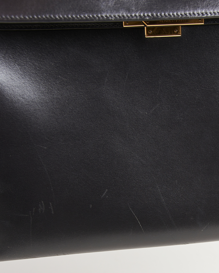 Herren | Hermès Pre-Owned Kelly 35 Handbag Box Calf Black | Hermès Pre-Owned | Kelly 35 Handbag Box Calf Black