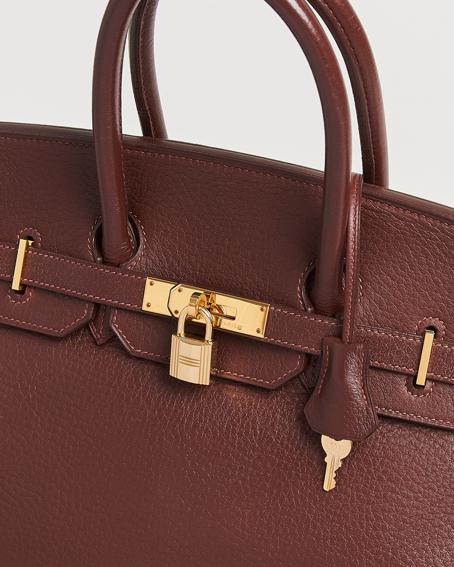 Herren | Hermès Pre-Owned Birkin 35 Taurillon Clemence Handbag Havana | Hermès Pre-Owned | Birkin 35 Taurillon Clemence Handbag Havana