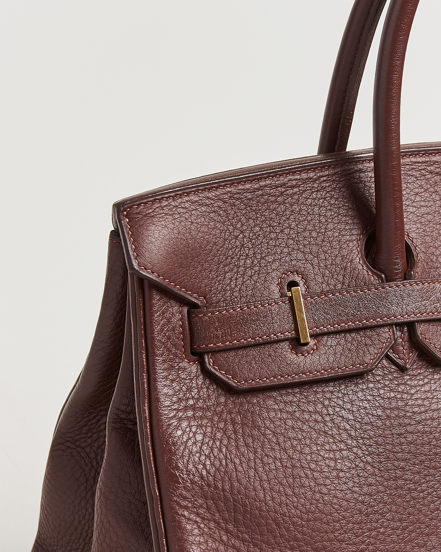 Herren | Hermès Pre-Owned Birkin 35 Taurillon Clemence Handbag Havana | Hermès Pre-Owned | Birkin 35 Taurillon Clemence Handbag Havana