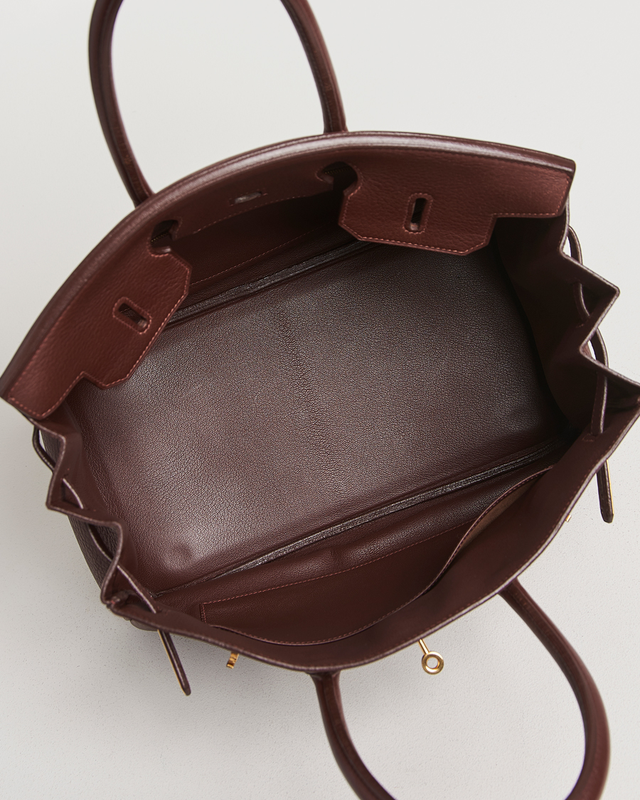 Herren | Hermès Pre-Owned Birkin 35 Taurillon Clemence Handbag Havana | Hermès Pre-Owned | Birkin 35 Taurillon Clemence Handbag Havana