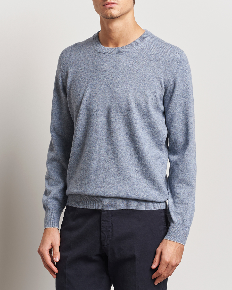 Herren | Pullover | Brunello Cucinelli | 2 Ply Cashmere Pullover Light Blue Denim