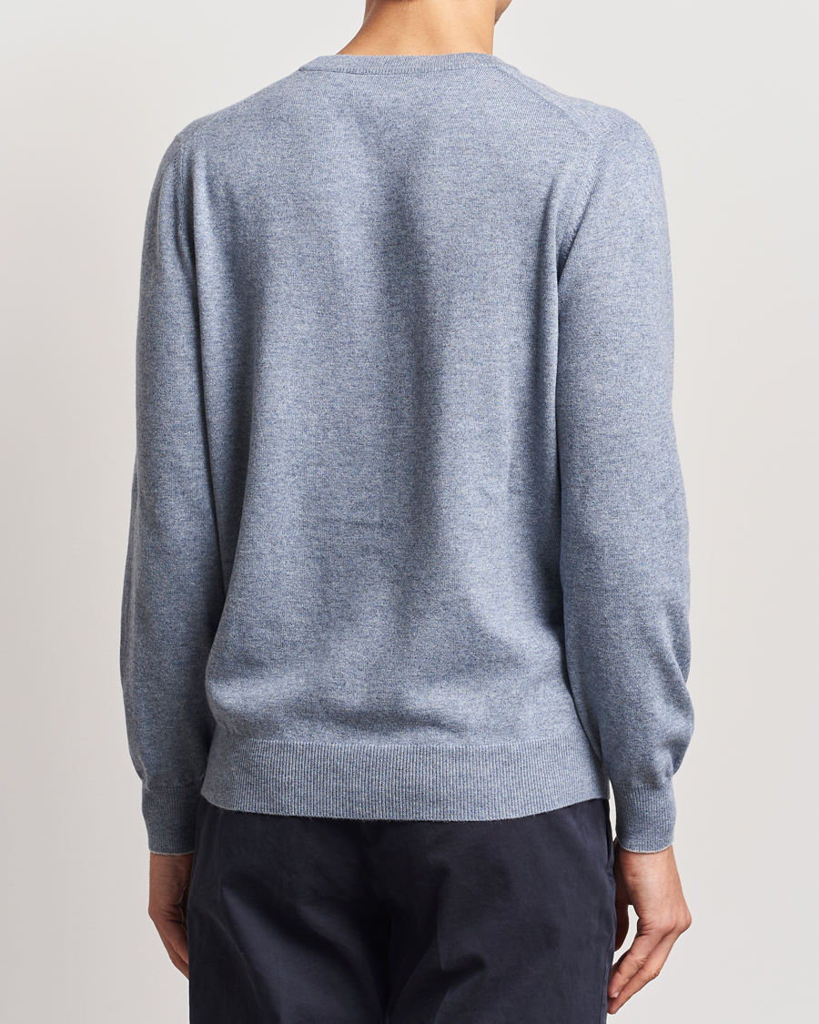 Herren | Pullover | Brunello Cucinelli | 2 Ply Cashmere Pullover Light Blue Denim