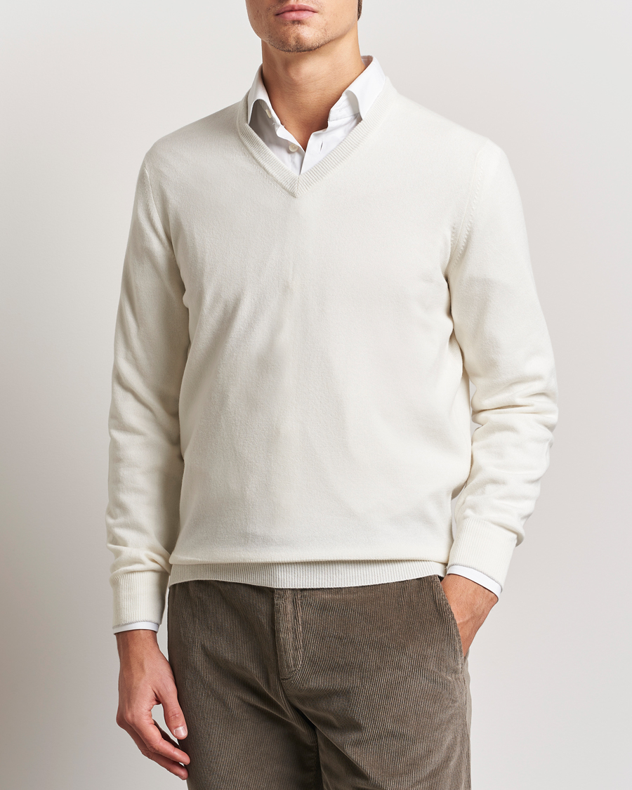 Herren | Pullover | Brunello Cucinelli | 2 Ply Cashmere V-Neck Panama
