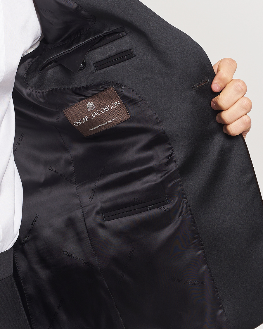 Herren | Sakkos | Oscar Jacobson | Frampton Velvet Tuxedo Blazer Brown