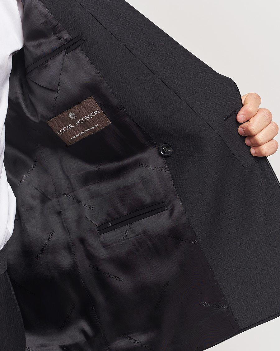 Herren | Sakkos | Oscar Jacobson | Fattore Double Breasted Tuxedo Blazer Black