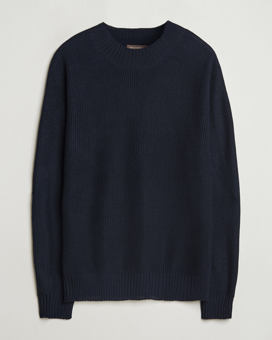 Herren | Pullover | Oscar Jacobson | Collins Knitted Wool Turtleneck Navy
