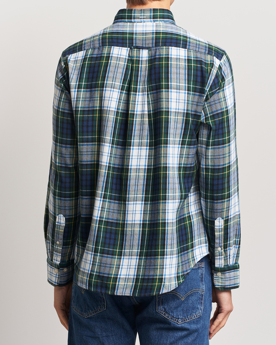 Herren | Hemden | GANT | Regular Flannel Check Shirt Tartan Green