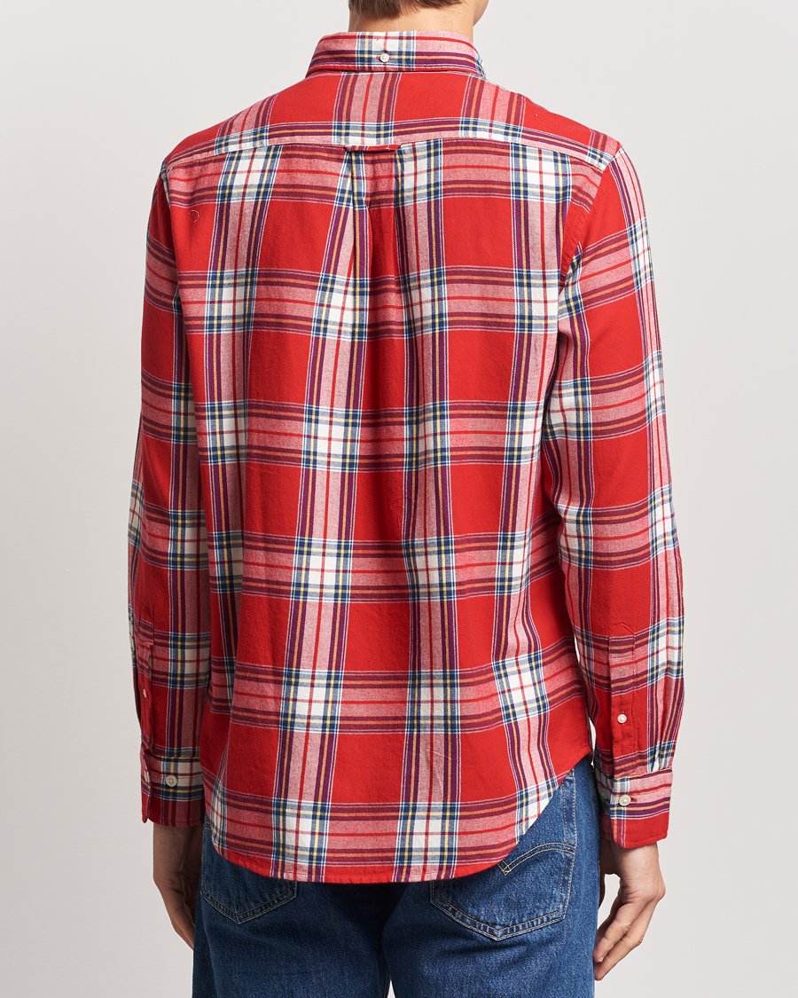 Herren | Hemden | GANT | Regular Flannel Check Shirt Ruby Red
