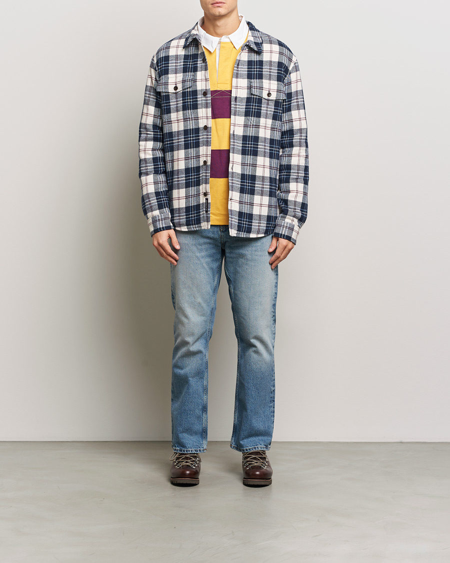 Herren | Hemden | GANT | Flannel Lined Checked Overshirt Evening Blue