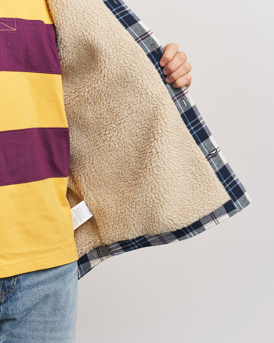 Herren | Hemden | GANT | Flannel Lined Checked Overshirt Evening Blue