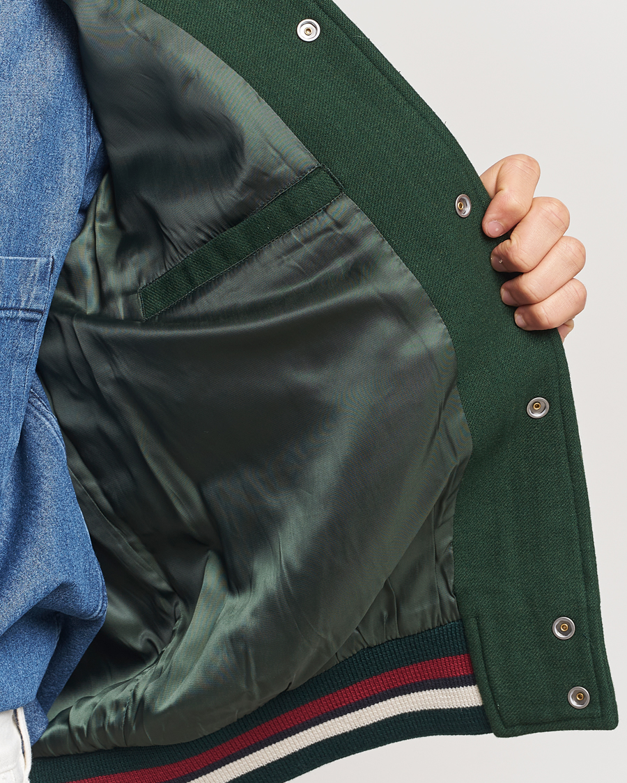 Herren | Jacken | GANT | Wool Varisty Jacket Tartan Green