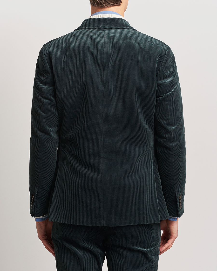 Herren | Sakkos | Gant | Slim Corduroy Suit Jacket Tartan Green