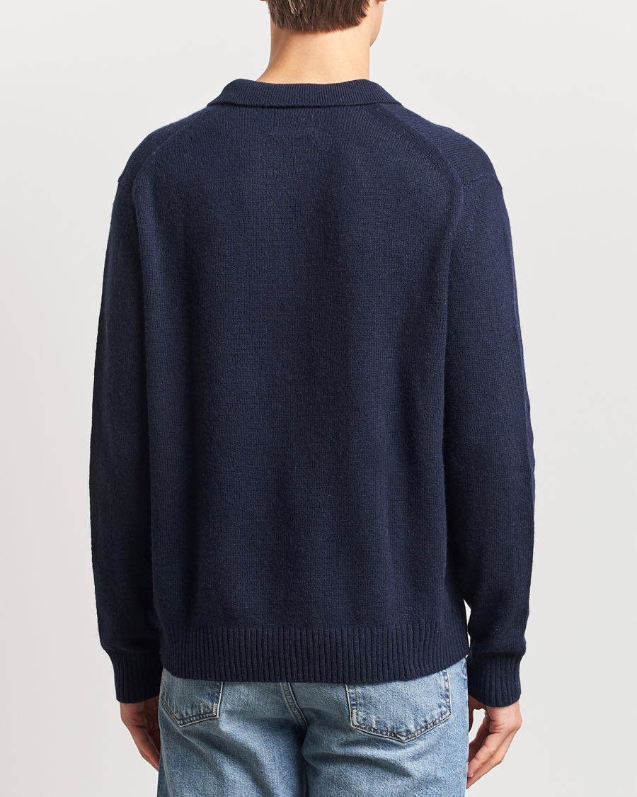 Herren | Pullover | GANT | Knitted Wool Polo Evening Blue