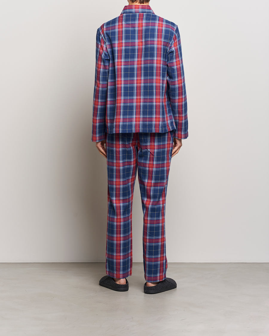 Herren | Schlafanzüge & Bademäntel | GANT | Checked Flannel Pyjama Set Persian Blue