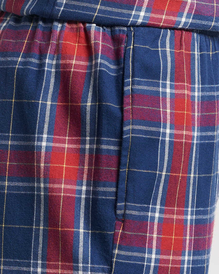 Herren | Schlafanzüge & Bademäntel | GANT | Checked Flannel Pyjama Set Persian Blue