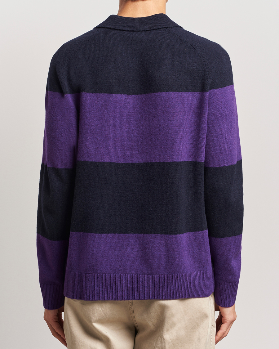 Herren | Pullover | Morris | Frank Knitted Rugger Purple