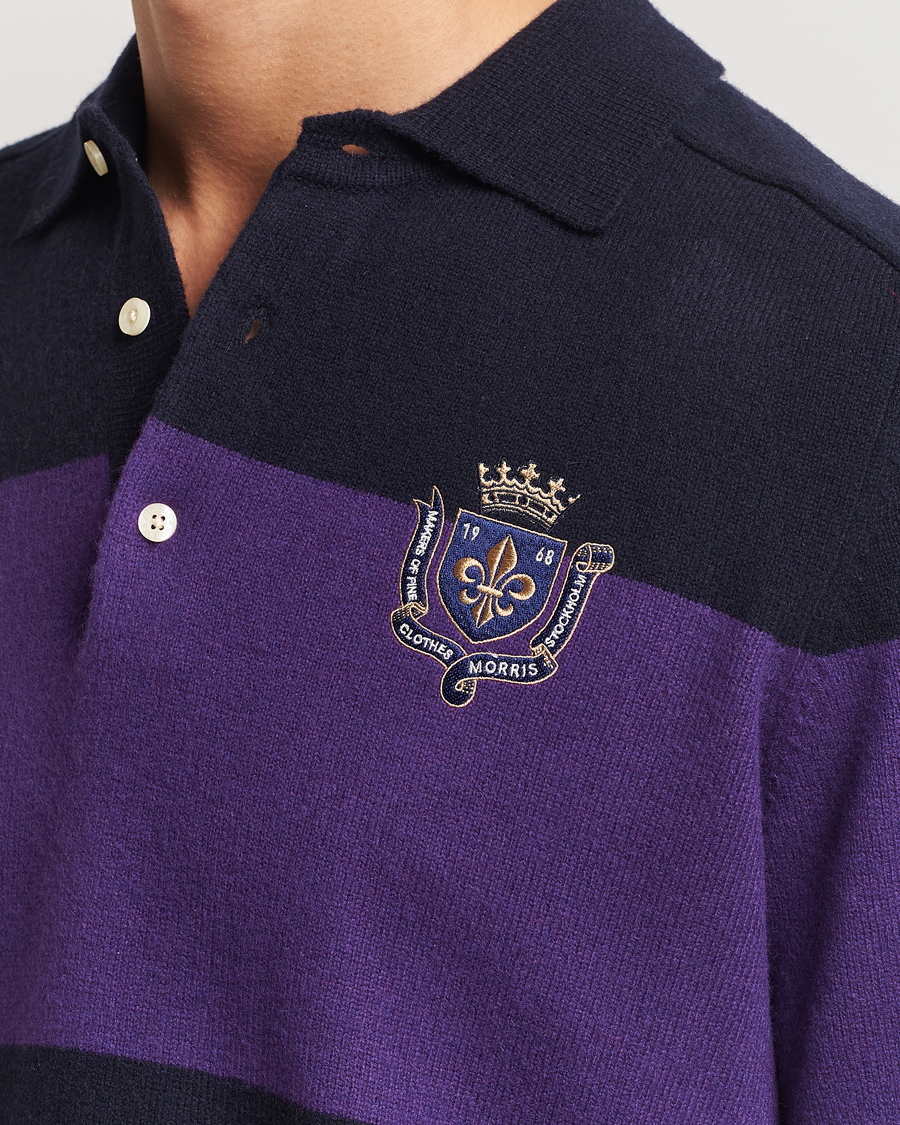 Herren | Pullover | Morris | Frank Knitted Rugger Purple