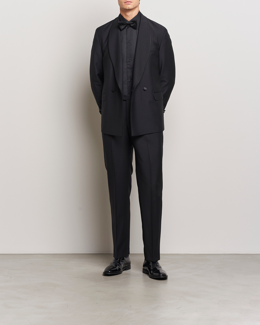 Herren | Hemden | Eton | Slim Fit Plissé Tuxedo Shirt Black